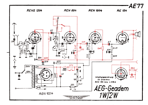 Geadem 1W ; AEG Radios Allg. (ID = 2949585) Radio