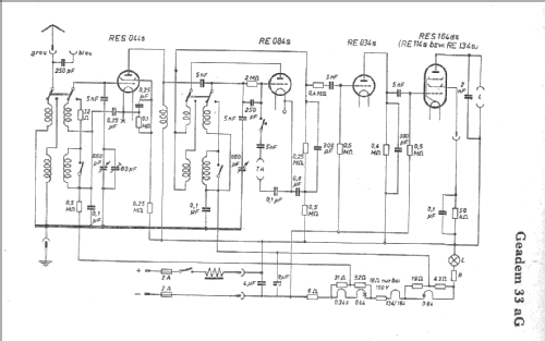 Geadem 33ag; AEG Radios Allg. (ID = 5956) Radio