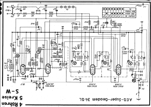 Super-Geadem 34GL = 34GS; AEG Radios Allg. (ID = 13308) Radio