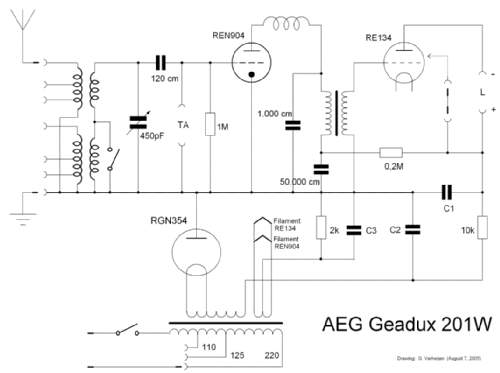 Geadux 201W; AEG Radios Allg. (ID = 131254) Radio