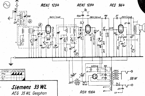 Geaphon 35WL; AEG Radios Allg. (ID = 3003326) Radio