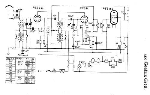 Geatrix GL, 31GL ; AEG Radios Allg. (ID = 16667) Radio