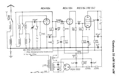 Geatron 33aw ; AEG Radios Allg. (ID = 236427) Radio