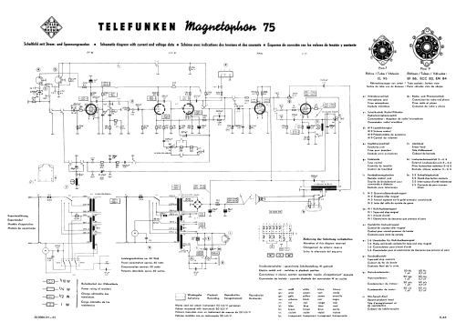 Magnetophon 75 de Luxe; AEG Radios Allg. (ID = 2570558) R-Player