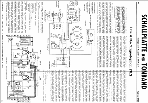 Magnetophon T8N; AEG Radios Allg. (ID = 197962) R-Player