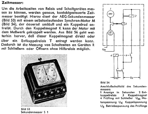 Sekundenmesser S1; AEG Radios Allg. (ID = 1426047) Ausrüstung