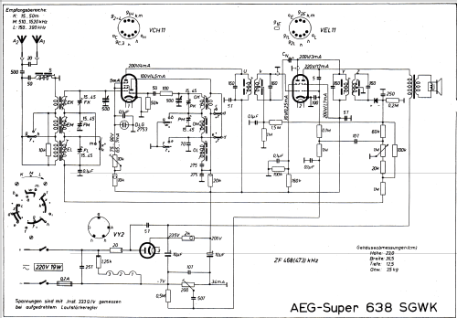 Sportsuper 638 SGWK ; AEG Radios Allg. (ID = 2629895) Radio