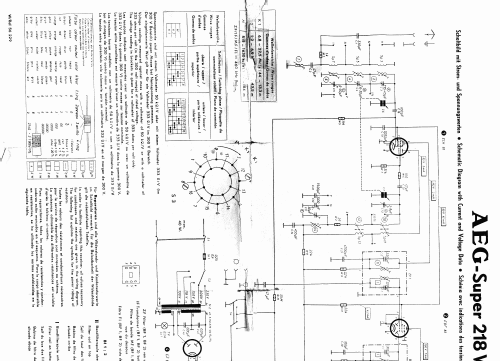 Super 218 W; AEG Radios Allg. (ID = 1618673) Radio