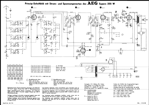 Super 255W; AEG Radios Allg. (ID = 632475) Radio