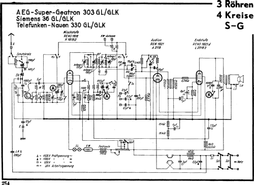 Super-Geatron 303GLK; AEG Radios Allg. (ID = 13346) Radio
