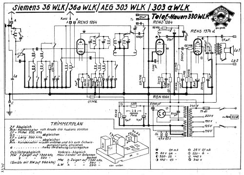 Super-Geatron 303WLK; AEG Radios Allg. (ID = 385649) Radio