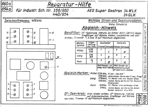 Super-Geatron 34WLK ; AEG Radios Allg. (ID = 678224) Radio