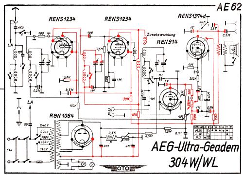 Ultra-Geadem 304WL; AEG Radios Allg. (ID = 2949093) Radio