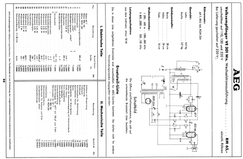 Volksempfänger VE301Wn; AEG Radios Allg. (ID = 1418931) Radio