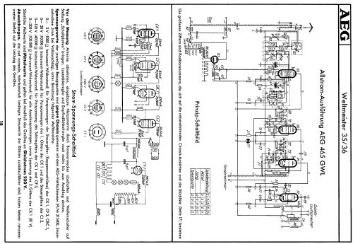 Weltmeister 465GWL; AEG Radios Allg. (ID = 102036) Radio