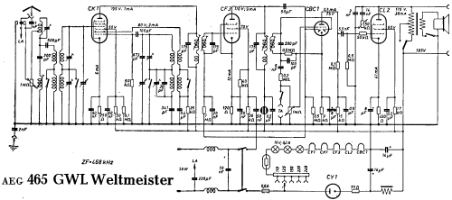 Weltmeister 465GWL; AEG Radios Allg. (ID = 1850049) Radio