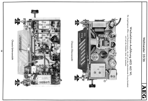 Weltmeister 465WL; AEG Radios Allg. (ID = 1850372) Radio