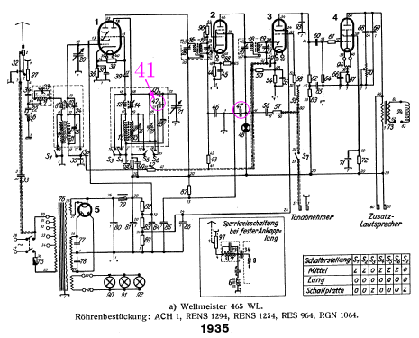 Weltmeister 465WL; AEG Radios Allg. (ID = 2320583) Radio