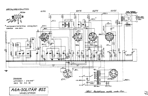 Solitär 855; AGA and Aga-Baltic (ID = 2576052) Radio