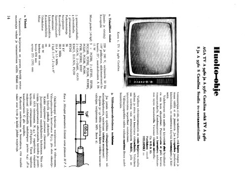 TV Receiver Catalina A9460, 9460S, A9561, 9561S; Aga, Helsinki - see (ID = 2012383) Television
