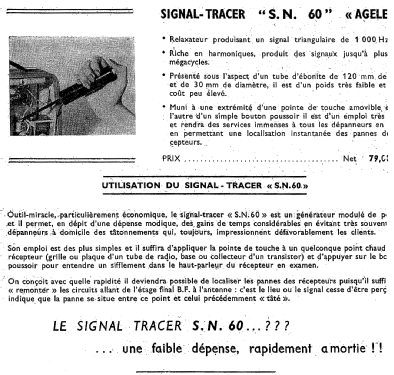 Signal Tracer SN60; Agelec A.G.E.L.E.C.; (ID = 1432794) Equipment