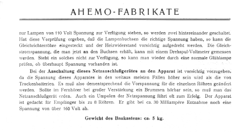 Ahemo-Netzanschluß-Baukasten ; Ahemo-Werkstätten; (ID = 2030361) Kit
