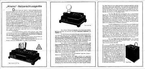 Alpha ; Ahemo-Werkstätten; (ID = 71599) Strom-V