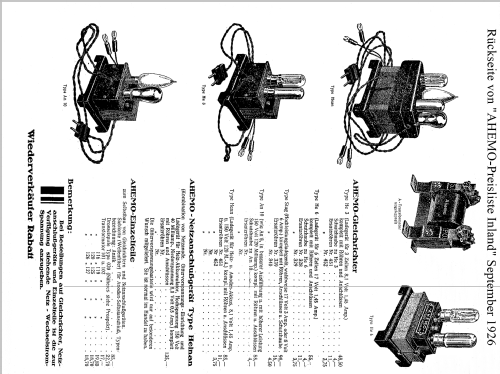 Ladegleichrichter He3; Ahemo-Werkstätten; (ID = 2120861) Aliment.