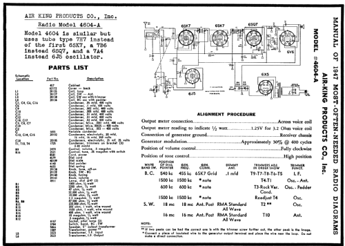 4604 ; Air King Products Co (ID = 84844) Radio