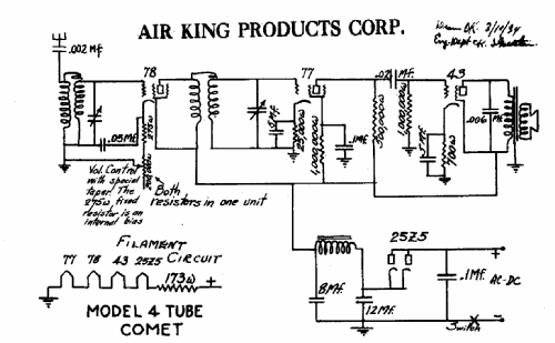 4Tube Comet ; Air King Products Co (ID = 478096) Radio