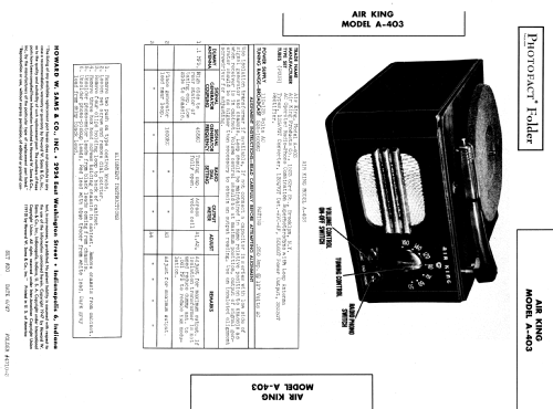 A-403 'Court Jester' Ch= 470-1; Air King Products Co (ID = 836638) Radio