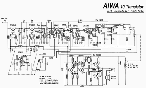 FM/AM 10 Transistor AR-118; Aiwa Co. Ltd.; Tokyo (ID = 1278584) Radio