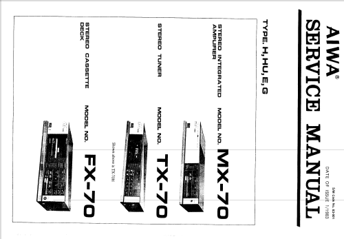 Stereo Cassette Deck FX-70; Aiwa Co. Ltd.; Tokyo (ID = 2483672) R-Player