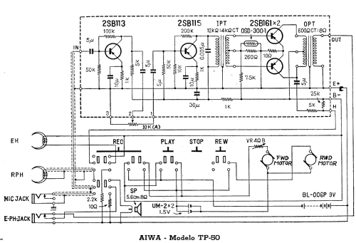 Tape Recorder TP-50; Aiwa Co. Ltd.; Tokyo (ID = 722780) Reg-Riprod