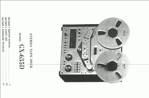 Stereo Tape Deck GX-635DB; Akai Electric Co., (ID = 945419) R-Player
