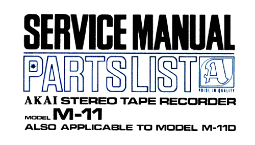 Stereo Tape Recorder M-11; Akai Electric Co., (ID = 1633271) Sonido-V