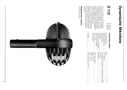 D112; AKG Acoustics GmbH; (ID = 943441) Microphone/PU