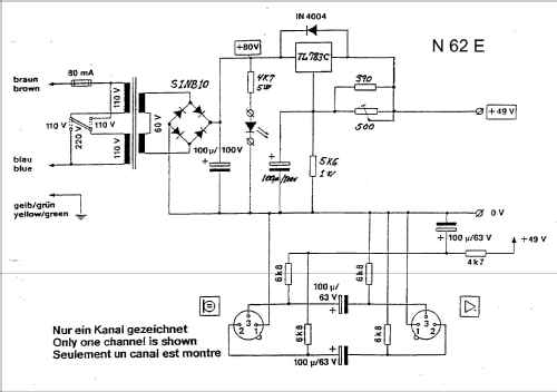 Phantom Powering Unit N62E; AKG Acoustics GmbH; (ID = 756234) A-courant