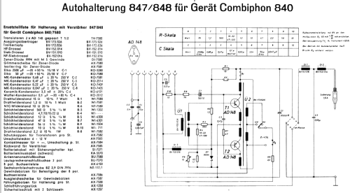 Autohalterung für Combiphon 847/848; Akkord-Radio + (ID = 841176) Misc