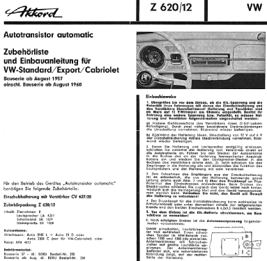 Autotransistor automatic 621/6300; Akkord-Radio + (ID = 1640322) Radio