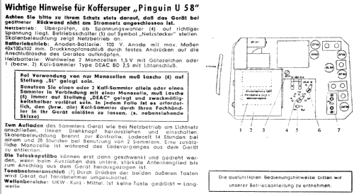 Pinguin U58; Akkord-Radio + (ID = 883215) Radio