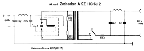Zerhacker AKZ 103/6/12; Akkord-Radio + (ID = 1611581) A-courant