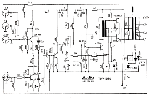 Transistorverstärker TMV 12/50; Akustika, Herbert (ID = 1004733) Ampl/Mixer