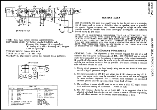 PR-1 'Radioette' ; Alamo Electronics (ID = 371286) Radio