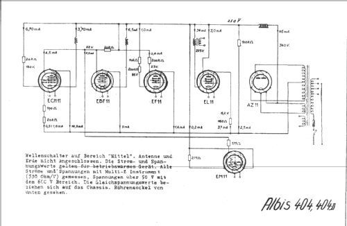 404D; Albis, Albiswerke AG (ID = 16130) Radio