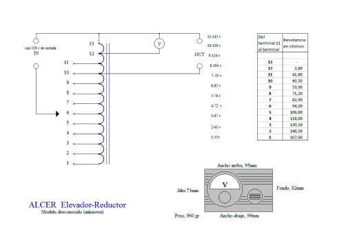 Elevador-Reductor para receptor Desconocido-unknown 2; Alcer (ID = 1824151) Power-S