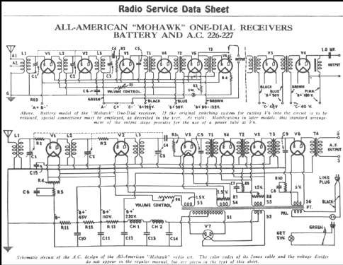 One Dial AC 226; All American Mohawk, (ID = 219342) Radio