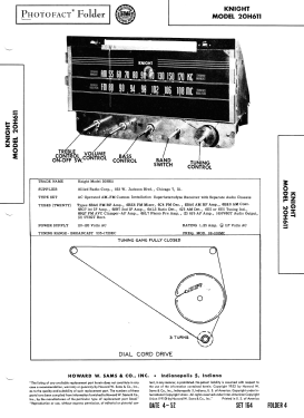 Knight 20H611; Allied Radio Corp. (ID = 3038501) Televisore