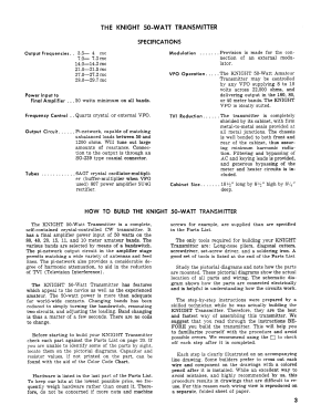 Knight 50-Watt Transmitter 83YX255 'T-50' ; Allied Radio Corp. (ID = 2955412) Amateur-T