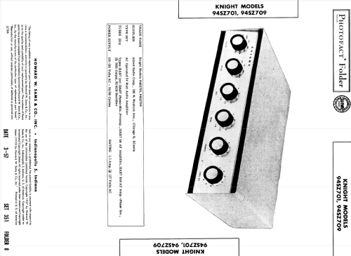 Knight 94SZ709; Allied Radio Corp. (ID = 1858077) Ampl/Mixer